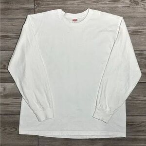 Supreme Kmart Blank white Long Sleeve T Shirt 100% cotton made in USA size small